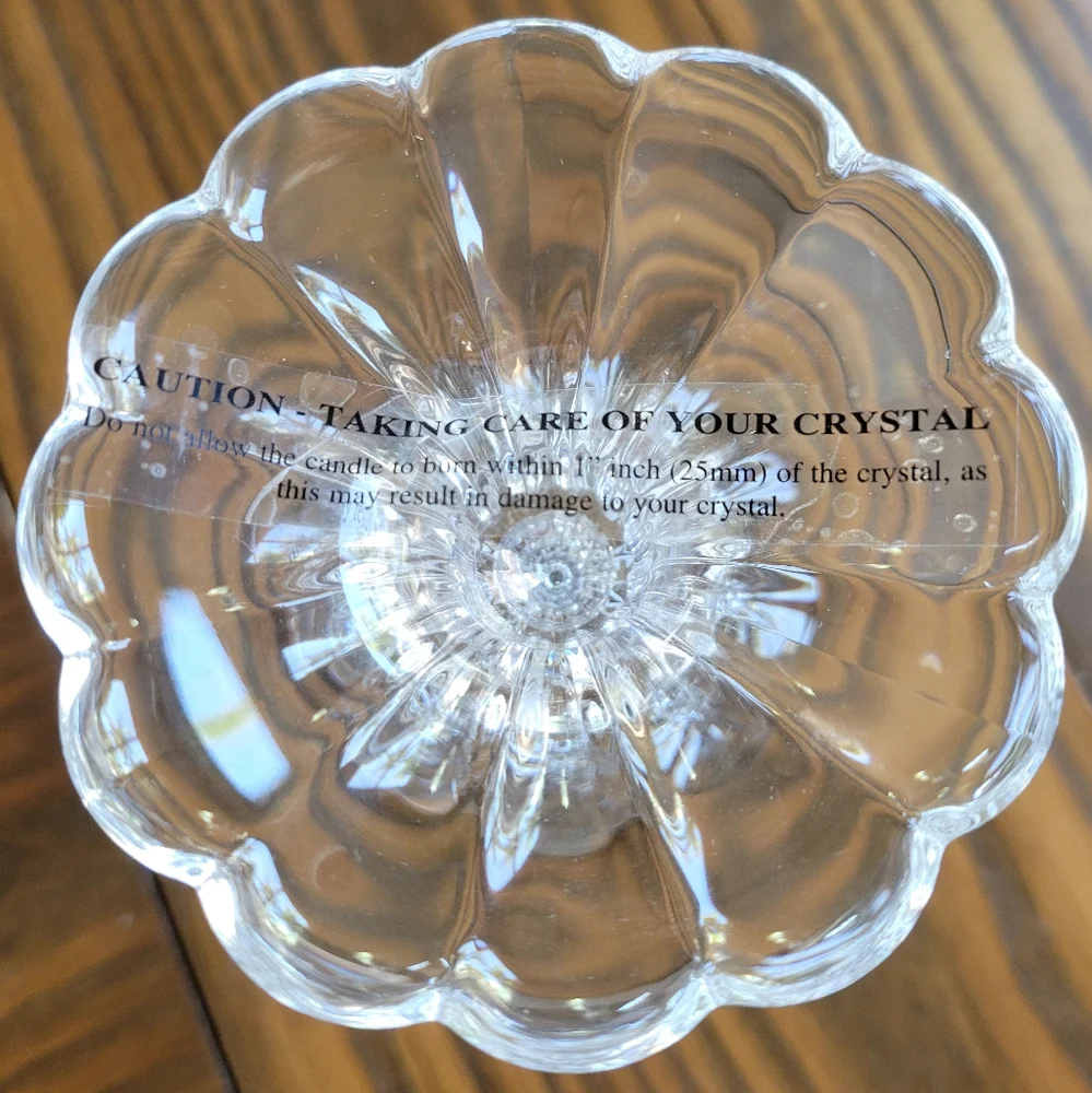 Rogaška Crystal Candlesticks Scalloped Design -- Set of 2 | 8